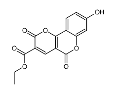 8-hydroxy-2,5-dioxo-2H,5H-pyrano[3,2-c]chromene-3-carboxylic acid ethyl ester Structure