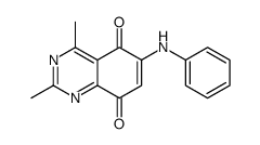 6-anilino-2,4-dimethylquinazoline-5,8-dione Structure