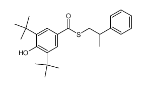 2-phenylpropyl 3,5-di-t-butyl-4-hydroxythiolobenzoate结构式