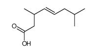 3,7-dimethyloct-4-enoic acid Structure