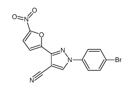 1-(4-bromophenyl)-3-(5-nitrofuran-2-yl)pyrazole-4-carbonitrile Structure