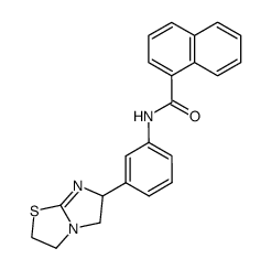 naphthalene-1-carboxylic acid 3-(2,3,5,6-tetrahydro-imidazo[2,1-b]thiazol-6-yl)-anilide Structure