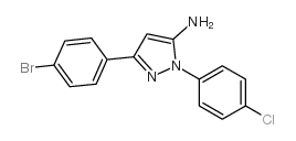 3-(4-Bromophenyl)-1-(4-chlorophenyl)-1H-pyrazol-5-ylamine structure