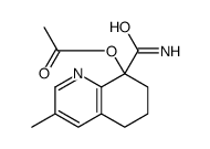 (8-carbamoyl-3-methyl-6,7-dihydro-5H-quinolin-8-yl) acetate结构式