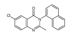 6-chloro-2-methyl-3-naphthalen-1-ylquinazolin-4-one结构式