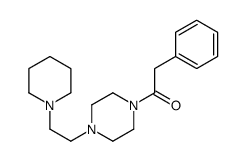 2-phenyl-1-[4-(2-piperidin-1-ylethyl)piperazin-1-yl]ethanone结构式