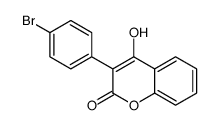 3-(4-bromophenyl)-4-hydroxychromen-2-one结构式