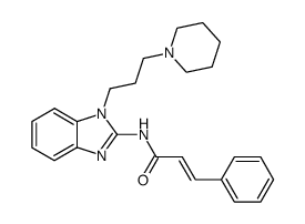 3-phenyl-N-[1-(3-piperidin-1-yl-propyl)-1H-benzoimidazol-2-yl]-acrylamide结构式
