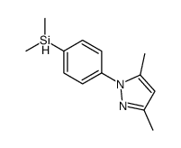 [4-(3,5-dimethylpyrazol-1-yl)phenyl]-dimethylsilane结构式