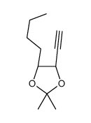 (4S,5S)-4-butyl-5-ethynyl-2,2-dimethyl-1,3-dioxolane结构式