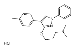 N,N-dimethyl-3-[4-(4-methylphenyl)-1-phenylpyrazol-3-yl]oxypropan-1-amine,hydrochloride结构式