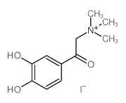 [2-(3,4-dihydroxyphenyl)-2-oxo-ethyl]-trimethyl-azanium Structure