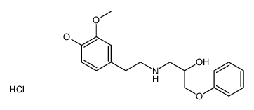 1-[2-(3,4-dimethoxyphenyl)ethylamino]-3-phenoxypropan-2-ol,hydrochloride Structure