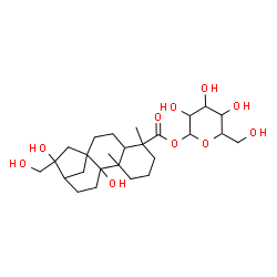 9,16,17-Trihydroxykauran-18-oic acid β-D-glucopyranosyl ester结构式