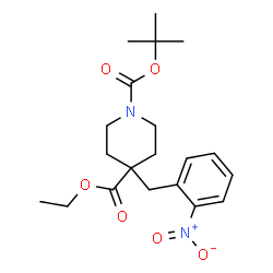 ETHYL N-BOC-4-(2-NITROBENZYL)PIPERIDINE-4-CARBOXYLATE结构式