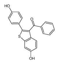 [6-hydroxy-2-(4-hydroxyphenyl)-1-benzothiophen-3-yl]-phenylmethanone结构式