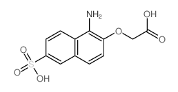 Acetic acid,2-[(1-amino-6-sulfo-2-naphthalenyl)oxy]- Structure