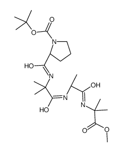 tert-butyloxycarbonyl-prolyl-2-aminoisobutyryl-alanyl-2-aminoisobutyrate methyl ester Structure