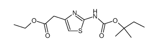 ethyl 2-(2-tert-pentyloxycarbonylamino-1,3-thiazol-4-yl)acetate Structure