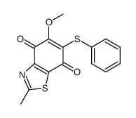 5-methoxy-2-methyl-6-phenylsulfanyl-1,3-benzothiazole-4,7-dione Structure