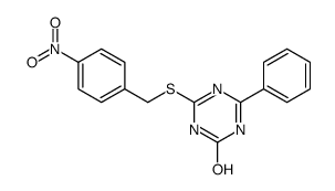 4-[(4-nitrophenyl)methylsulfanyl]-6-phenyl-1H-1,3,5-triazin-2-one Structure