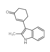 2-Cyclohexen-1-one,3-(2-methyl-1H-indol-3-yl)-结构式