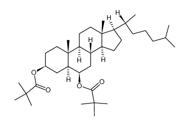 5α-cholestane-3β,6β-diyl bis-(2,2-dimethylpropanoate)结构式