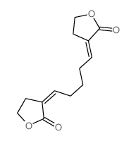 2(3H)-Furanone,3,3'-(1,5-pentanediylidene)bis[dihydro- (9CI) structure
