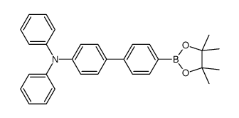 N,N-二苯基-4'-(4,4,5,5-四甲基-1,3,2-二氧硼杂环戊烷-2-基)-[1,1'-联苯]-4-胺结构式