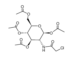 1,3,4,6-tetra-O-acetyl-2-chloroacetamido-2-deoxy-beta-glucopyranose structure