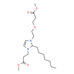 methyl 2-heptyl-2,3-dihydro-3-[2-(3-methoxy-3-oxopropoxy)ethyl]-1H-imidazole-1-propionate结构式