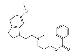 3-[2-(6-methoxy-2,3-dihydro-1H-inden-1-yl)ethyl-methylamino]propyl benzoate结构式