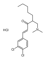 (E)-1-(3,4-dichlorophenyl)-4-[(dimethylamino)methyl]non-1-en-3-one,hydrochloride Structure