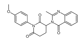1-(4-methoxyphenyl)-3-(2-methyl-4-oxoquinazolin-3-yl)piperidine-2,6-dione结构式