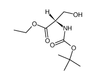 (S)-ethyl 2-((tert-butoxycarbonyl)amino)-3-hydroxypropanoate结构式