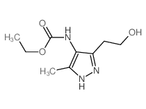 ethyl N-[3-(2-hydroxyethyl)-5-methyl-1H-pyrazol-4-yl]carbamate Structure