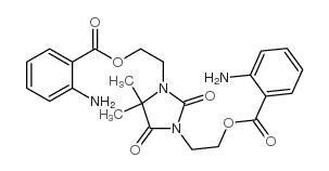 1,3-bis[2-[(2-aminobenzoyl)oxy]ethyl]-5,5-dimethylimidazolidine-2,4-dione Structure