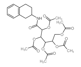 [1,2,4,5-tetraacetyloxy-1-(tetralin-2-ylcarbamoyl)pentan-3-yl] acetate结构式