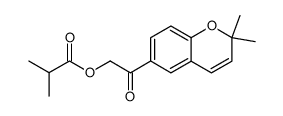 (2,2-Dimethyl-2H-chromen-6'ylcarbonylmethyl)-isobutyrat Structure