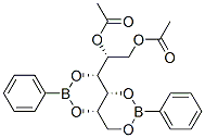 1-O,3-O:2-O,4-O-Bis(phenylboranediyl)-D-glucitol 5,6-diacetate structure