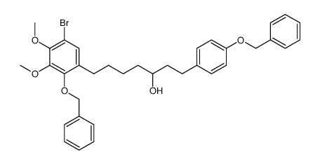 1-(4-benzyloxyphenyl)-7-(2-benzyloxy-5-bromo-3,4-dimethoxyphenyl)heptan-3-ol Structure