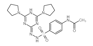 Benzenesulfonic acid,4-(acetylamino)-, 2-(4,6-di-1-pyrrolidinyl-1,3,5-triazin-2-yl)hydrazide结构式