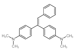 4-[1-(4-dimethylaminophenyl)-2-phenyl-ethenyl]-N,N-dimethyl-aniline structure