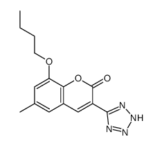 8-butoxy-6-methyl-3-(2H-tetrazol-5-yl)chromen-2-one结构式