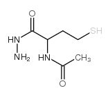 N-(1-hydrazinyl-1-oxo-4-sulfanylbutan-2-yl)acetamide structure