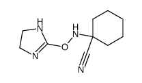 1-(((4,5-dihydro-1H-imidazol-2-yl)oxy)amino)cyclohexane-1-carbonitrile Structure