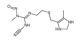 Guanidine, 2-cyano-1-methyl-3-(2-(((4-methyl-4-imidazolin-5-yl)methyl) thio)ethyl)-1-nitroso- picture