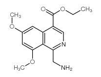 ethyl 1-(aminomethyl)-6,8-dimethoxyisoquinoline-4-carboxylate Structure