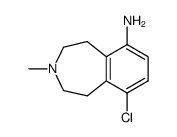 9-amino-6-chloro-3-methyl-2,3,4,5-tetrahydro-1H-3-benzazepine结构式