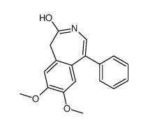 7,8-dimethoxy-5-phenyl-1,3-dihydro-3-benzazepin-2-one结构式